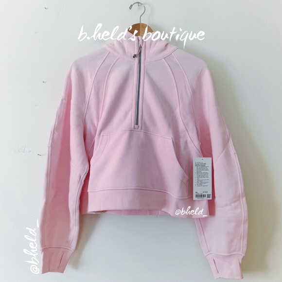 lululemon Scuba Oversized Half-Zip Hoodie Strawberry Milkshake Size M/L New NWT - Picture 1 of 15